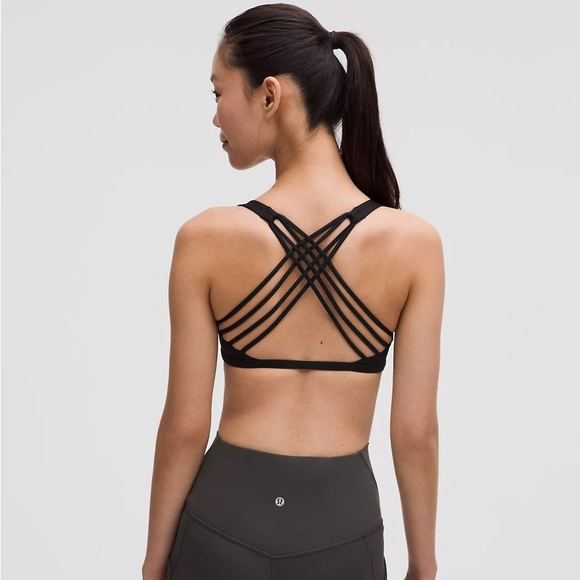 Lululemon Black Free to Be Bra - Wild Light Support, A/B Cup - Picture 2 of 7
